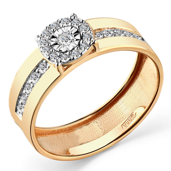 Кольцо, золото, бриллиант, 1-408603-00-00